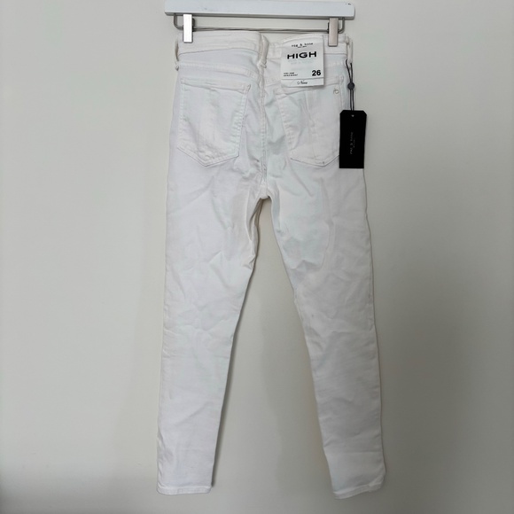 rag & bone Nina High-Rise Ankle Skinny Jeans White - Picture 2 of 4